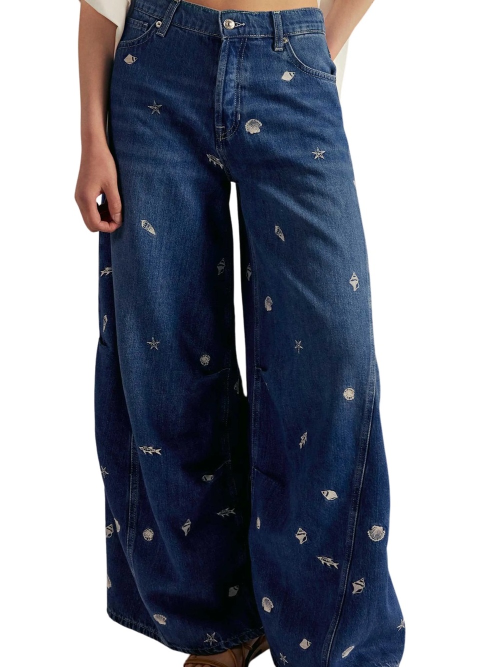 NWOT FREE PEOPLE X We The Free Westward Embroidered Jeans - 27 - Picture 5 of 5
